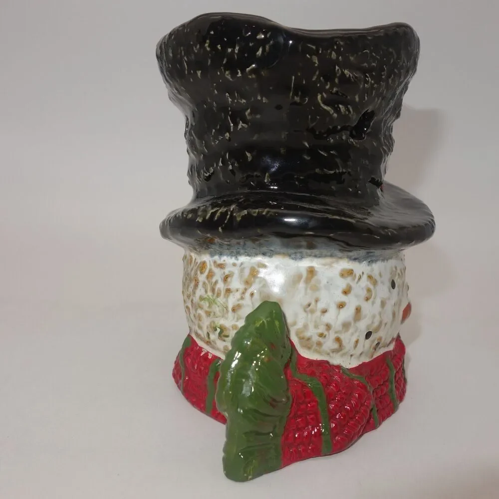 Yankee Candle Ceramic Snowman Tealight Wax Tart Melt Warmer 2012 Christmas